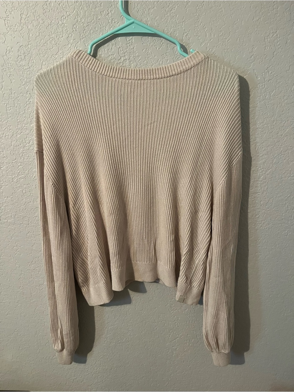 lululemon athletica Ribbed Knit Sweater in Light Beige